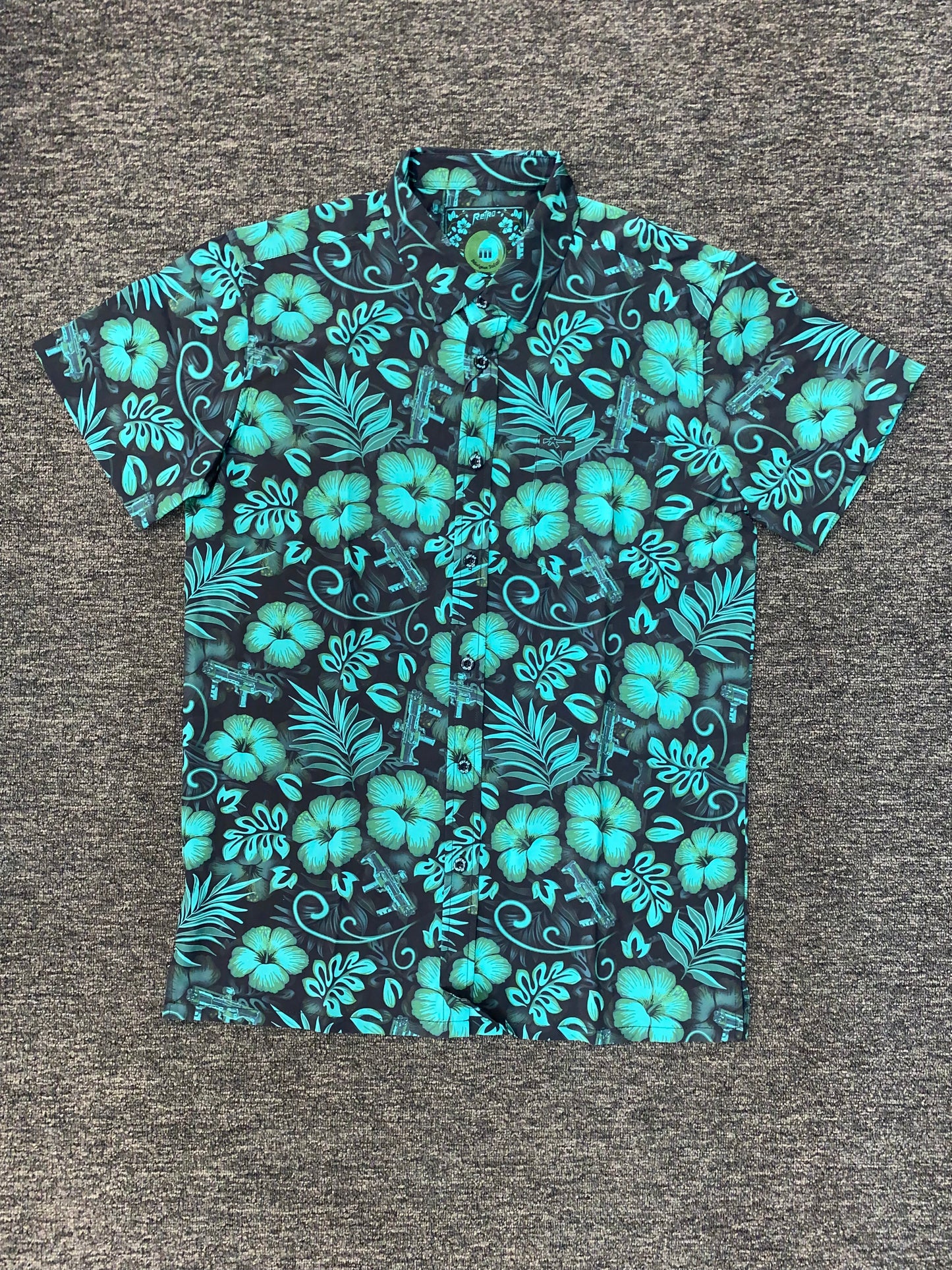 Retro Rifle Shotgun Safari Button Down