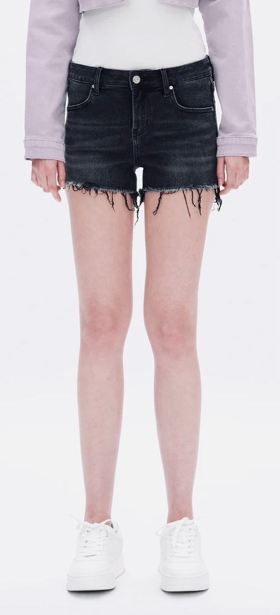 Bayeas Nova Mid Rise denim shorts - black ice