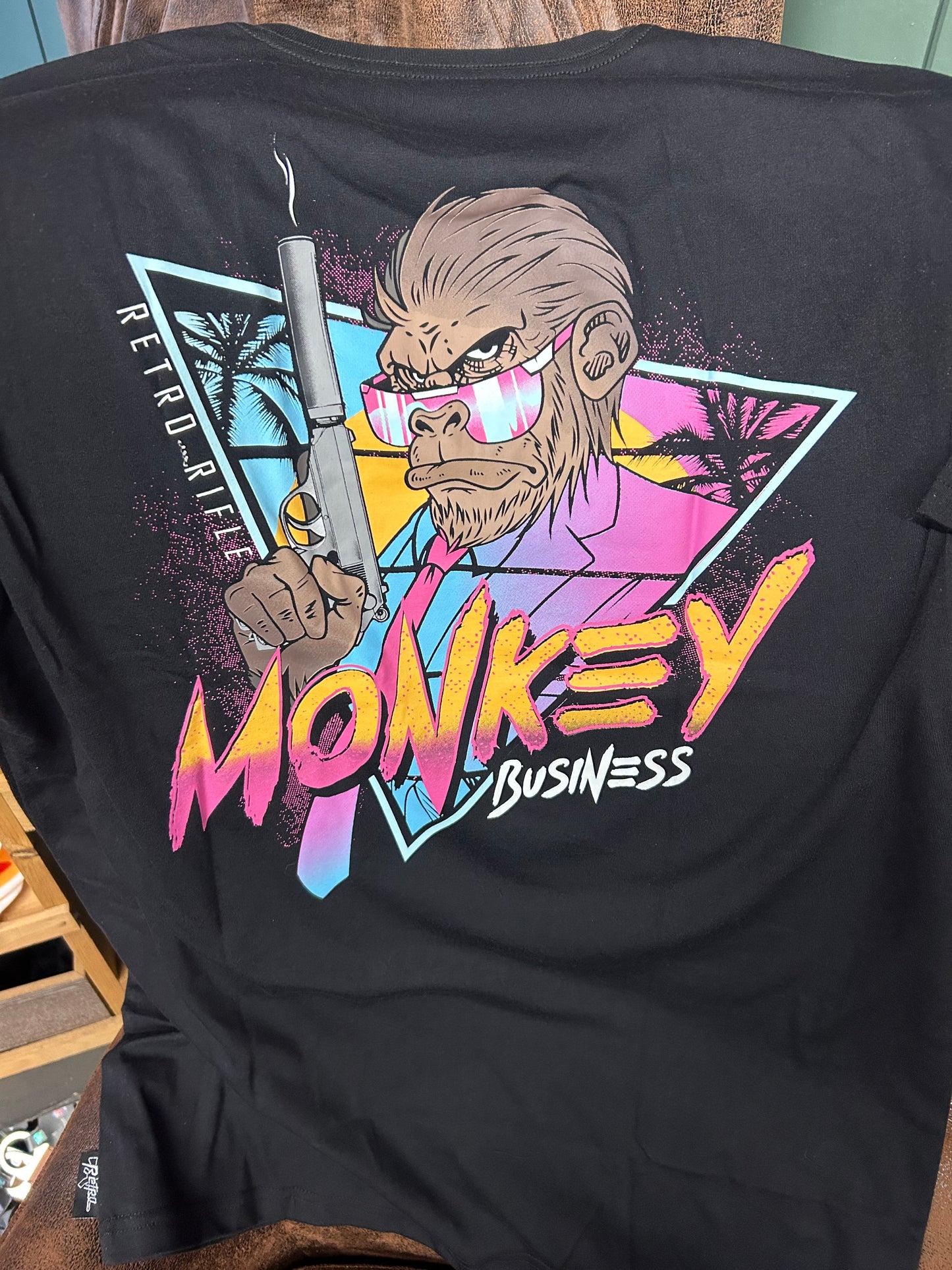 Retro Rifle Monkey Tee