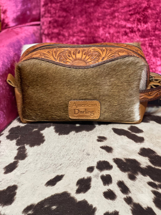 American Darling tooled leather toiletry bag