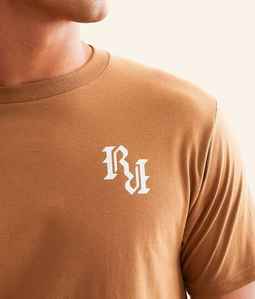 Men’s Rock Revival Burnt Orange Logo Tee