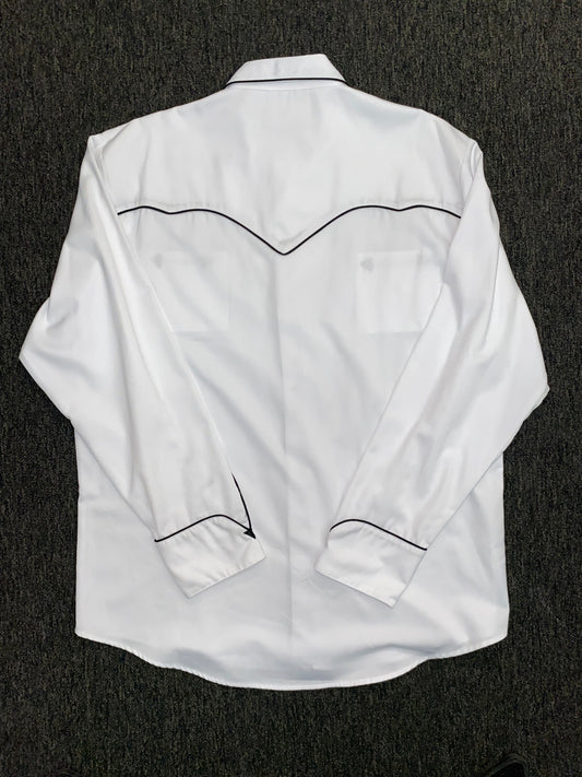 Scully White/Black Pearl Snap Button Down