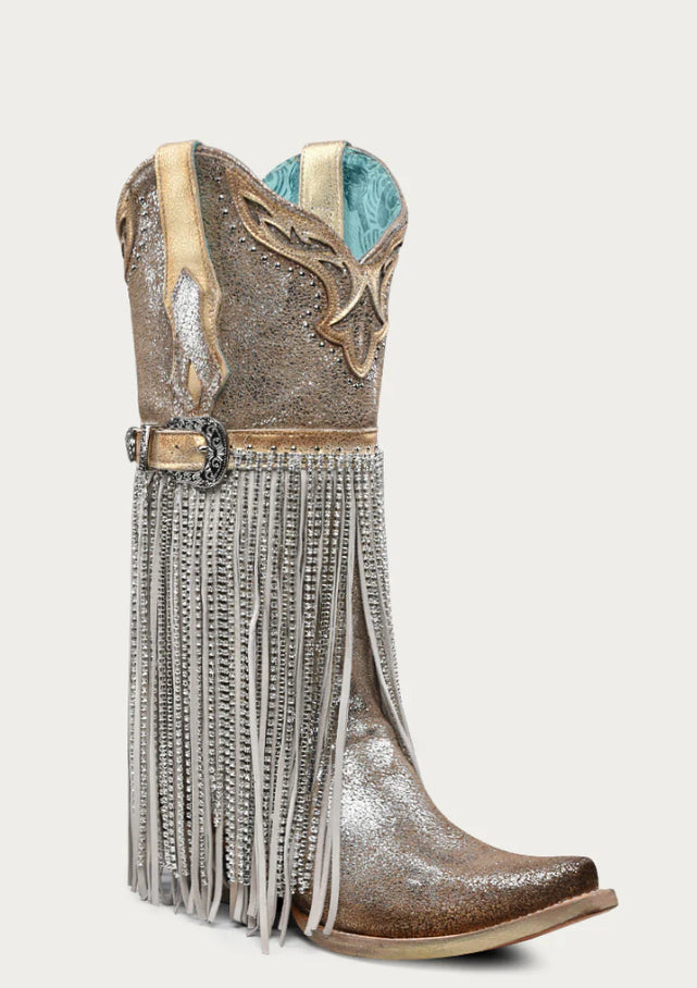 Corral Britney boot - silver champagne