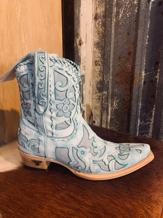 Lane Robin bootie - turquoise crackle