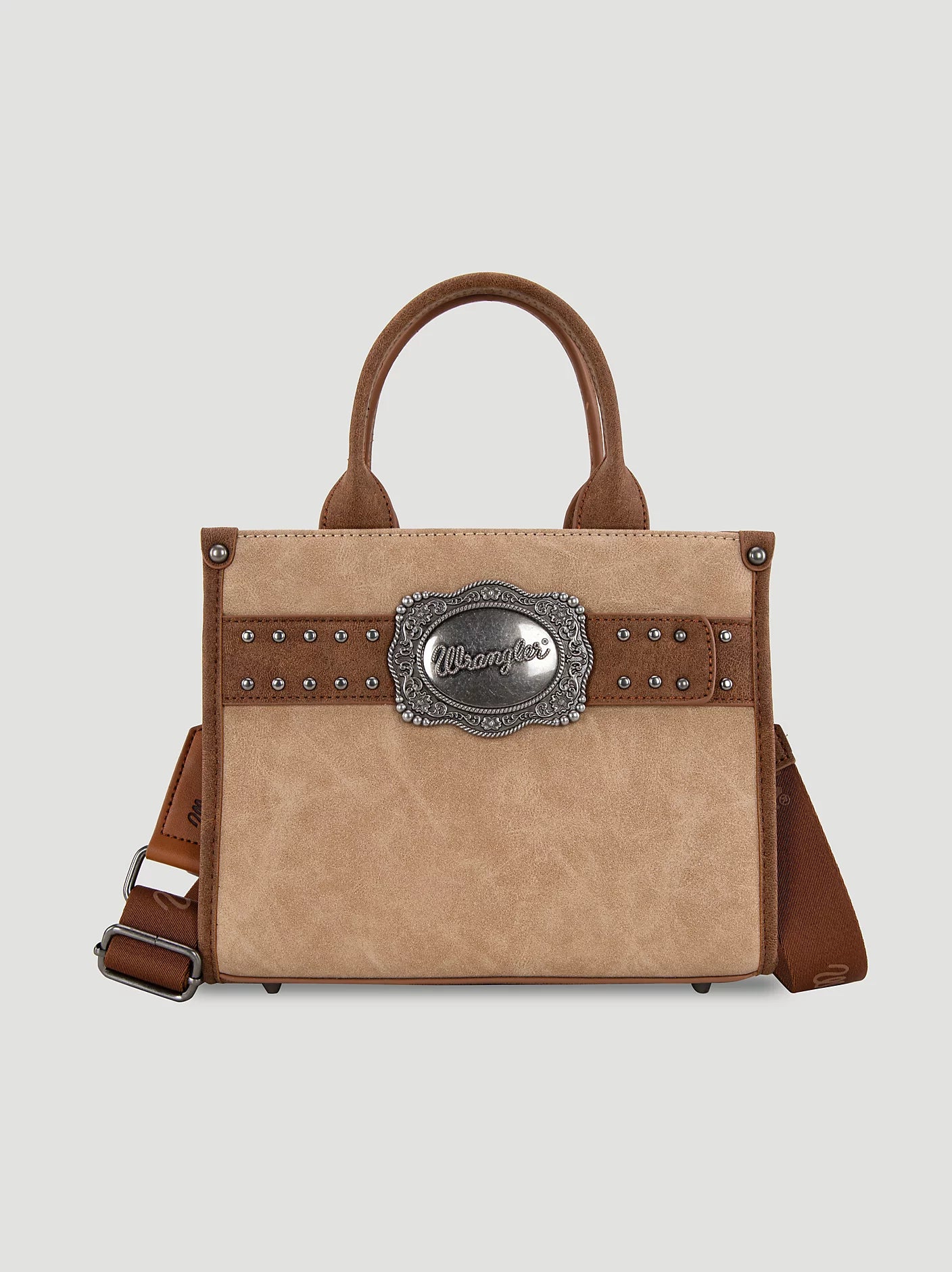 Wrangler Western Buckle small tote - tan