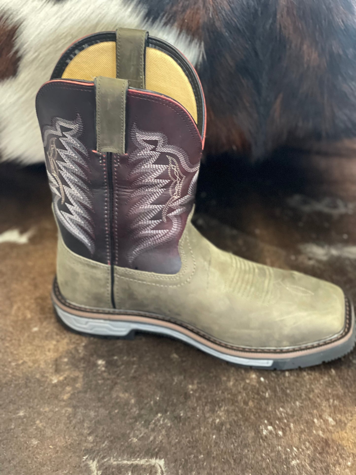 R.Watson Vintage Steel Square Steel Toe Boot