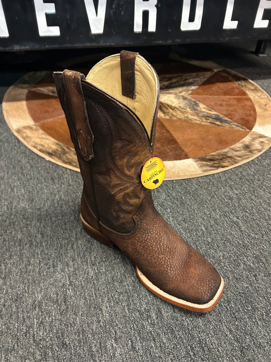 Corral Carpincho Embroidery Wide Square Toe - A4966