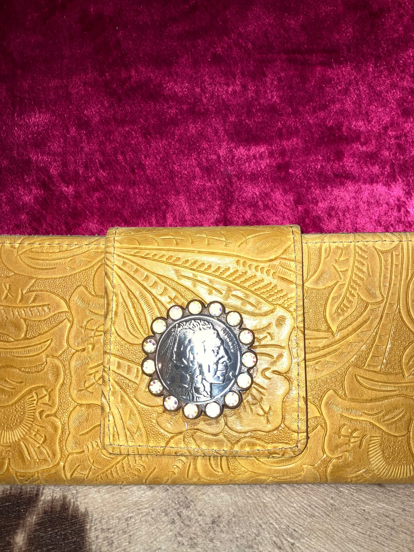 Keep it Gypsy wallet - tooled mustard