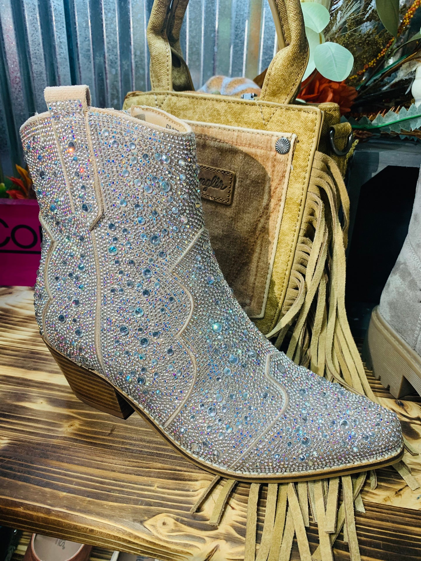 Corkys Front Row - clear rhinestones