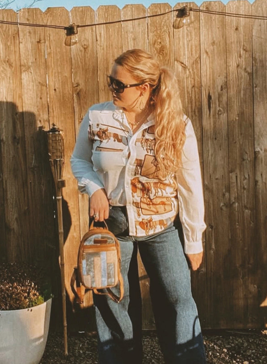 Wrangler patchwork mini backpack