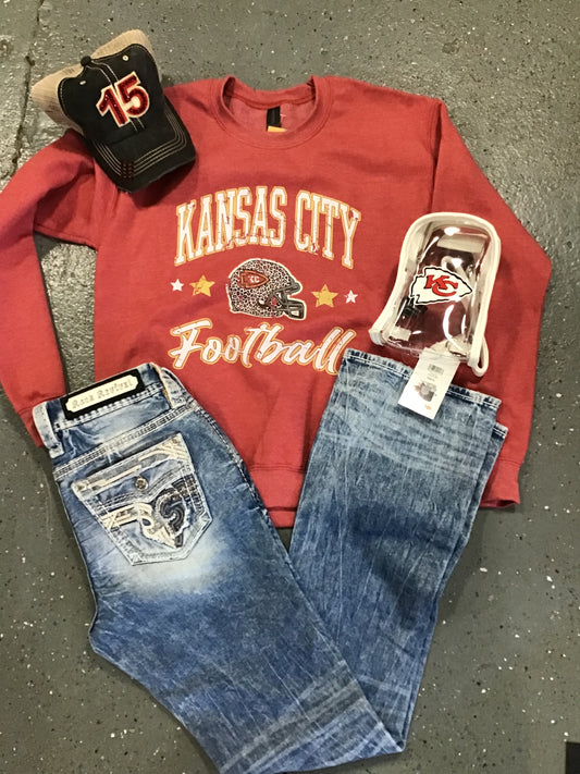 Kansas City vintage crewneck - red