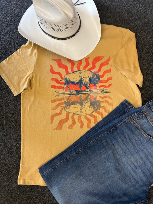Wrangler Buffalo Tee - mustard