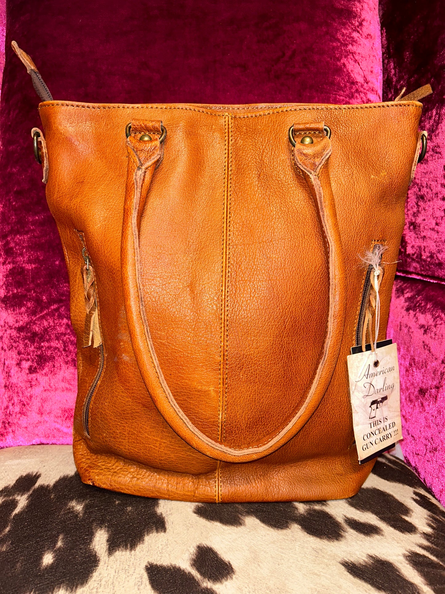 American Darling Fawn Pocket bucket bag