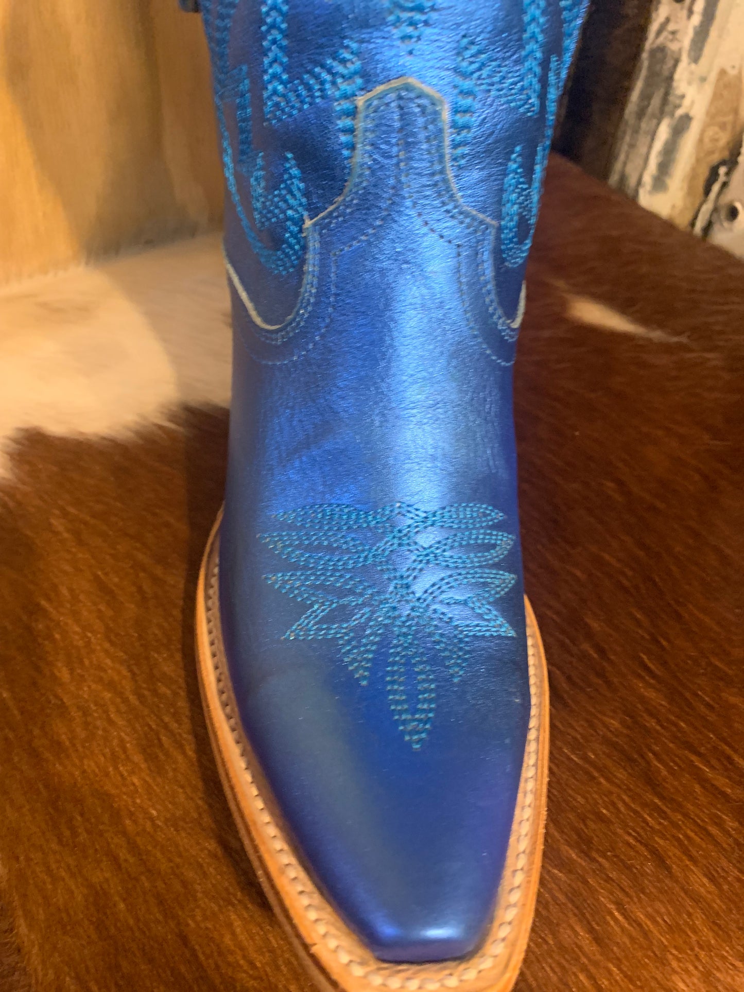 Lane Smokeshow bootie - cobalt metallic