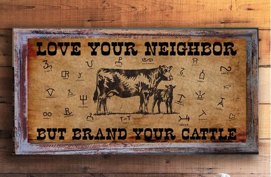 “Love Your Neighbor” 14.5”x30” Wallart