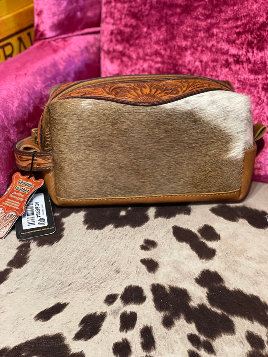 American Darling tooled leather toiletry bag