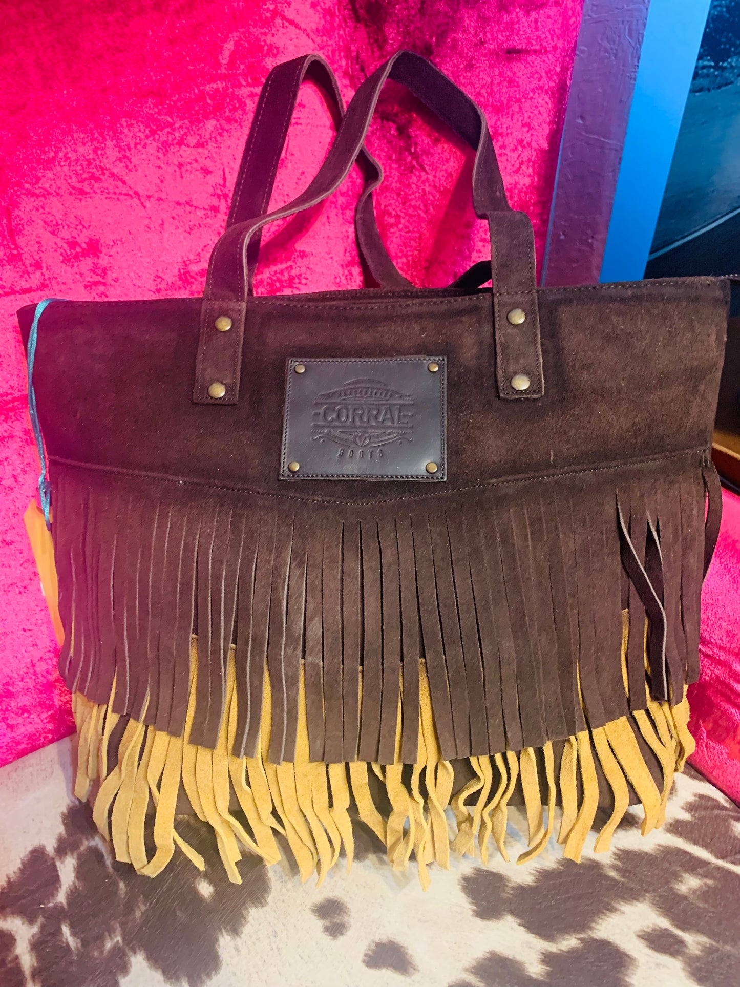 Corral Ombré fringe bag