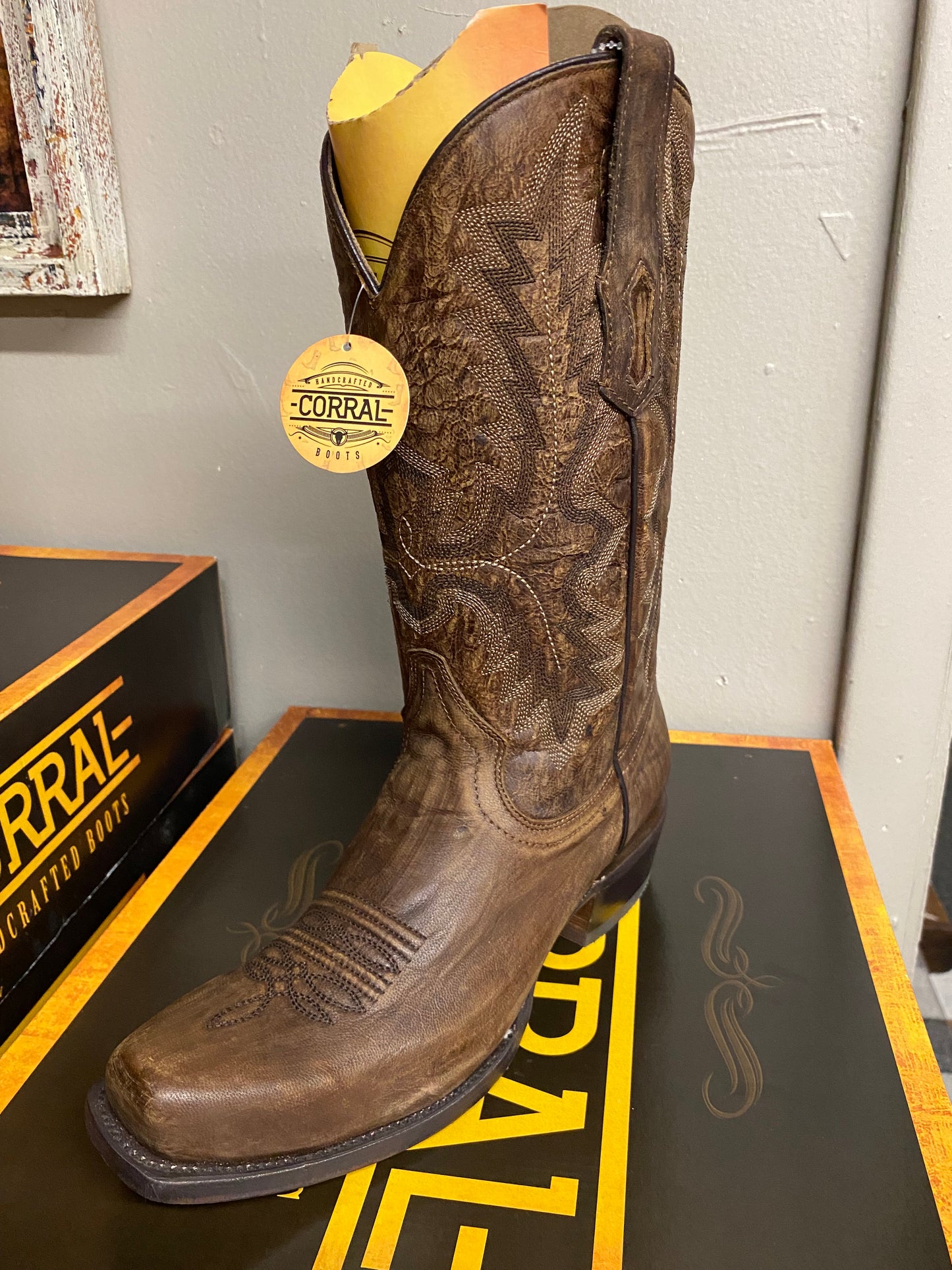 Corral Brown Narrow Square Boot