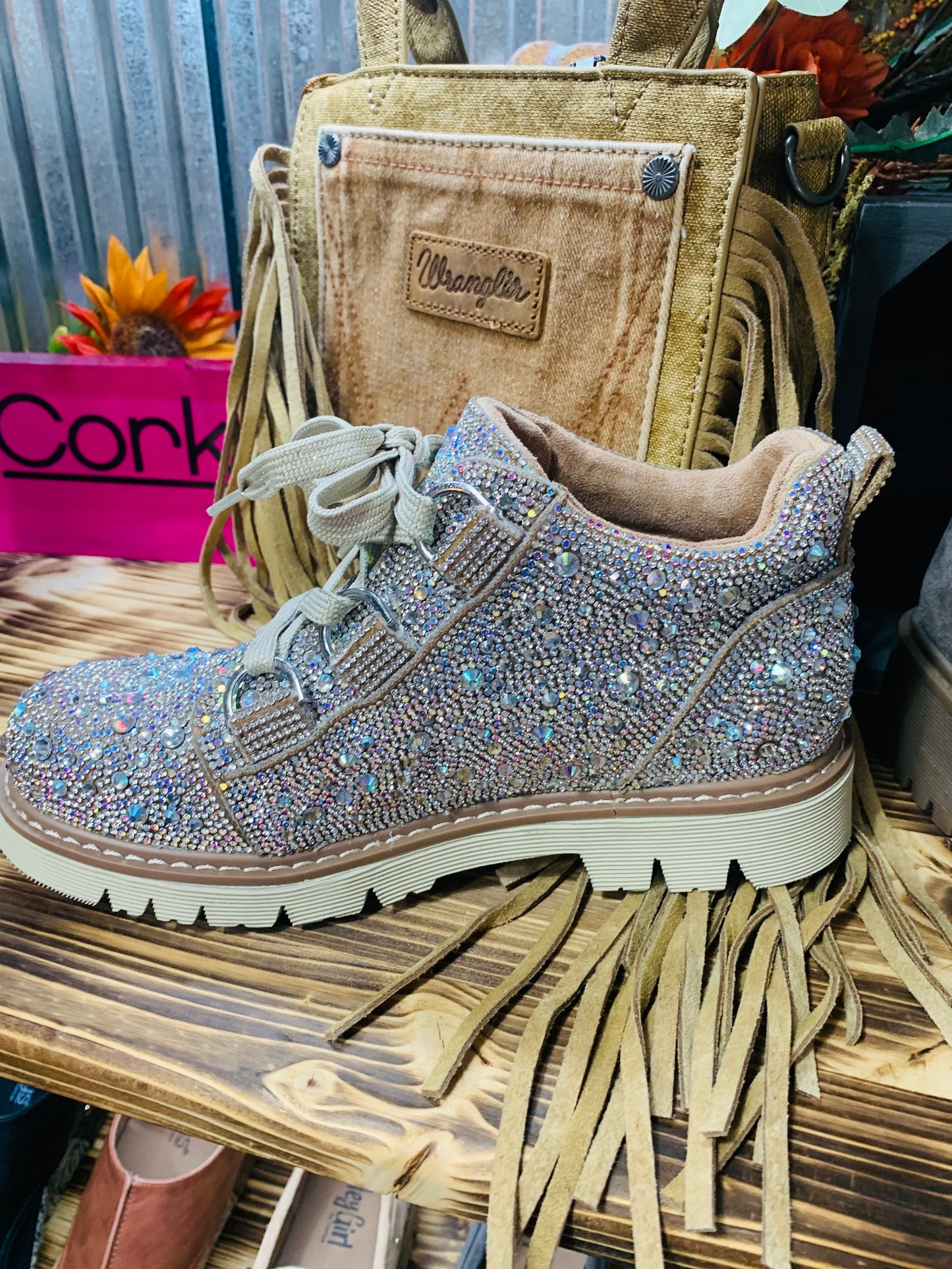 Corkys Campfire - clear rhinestones