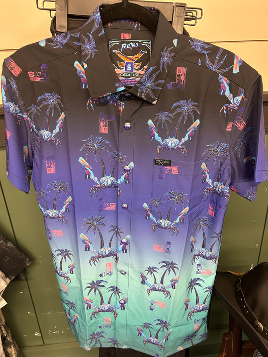 Synth crab snap shirt