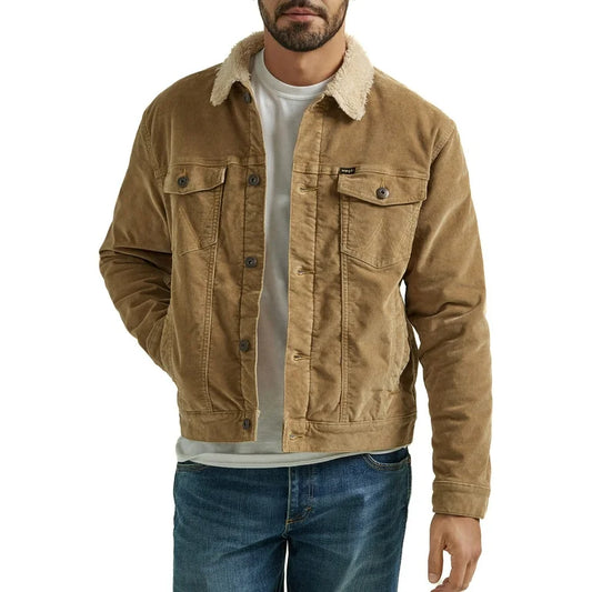 MEN'S WRANGLER SHERPA LINED CORDUROY TRUCKER JACKET