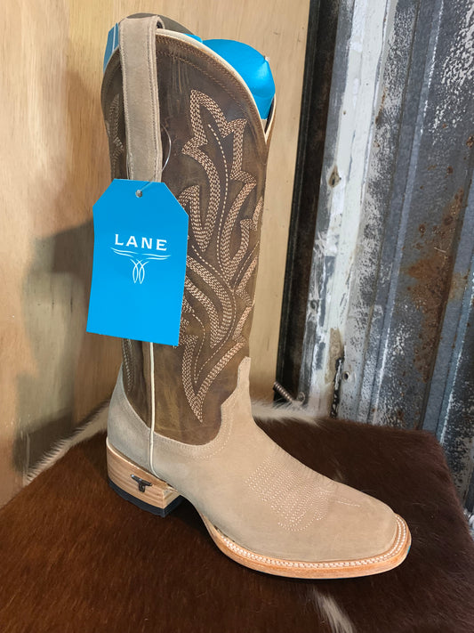 Lane Saratoga - latte suede & burnt caramel