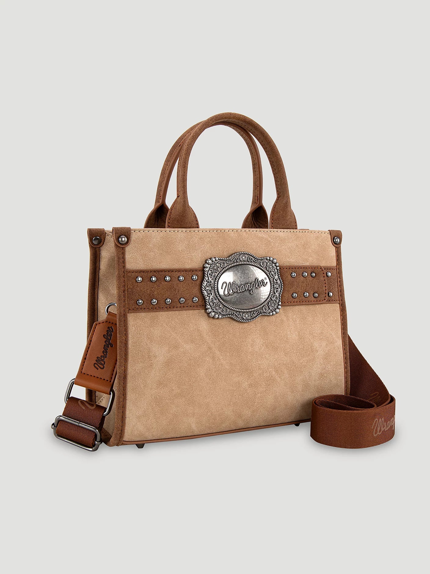 Wrangler Western Buckle small tote - tan