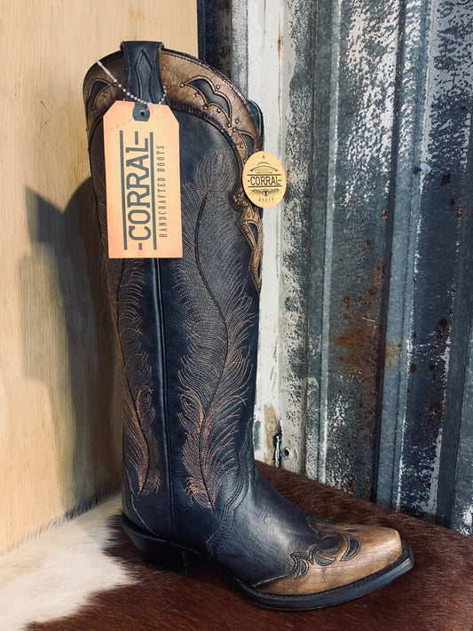 Corral Glittered Feather boot - A4767