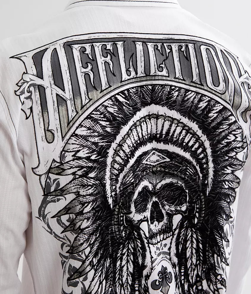 Affliction Ethereal Woven Button Down