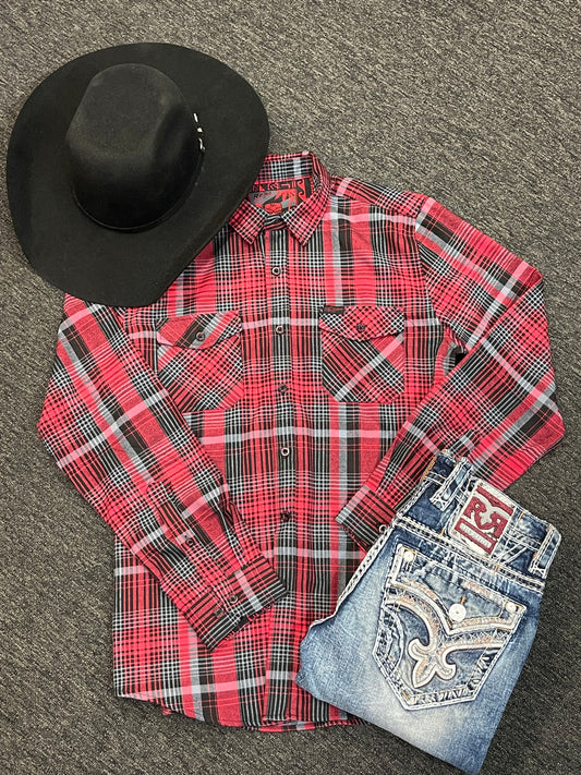 Retro Rifle Button Down Flannel