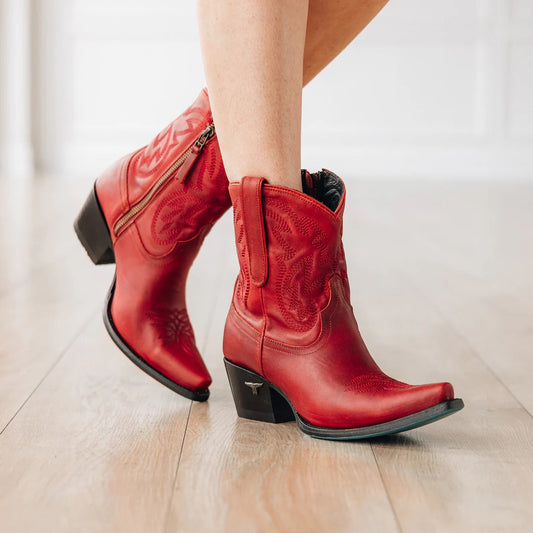 Lane Showdown bootie - smoldering ruby