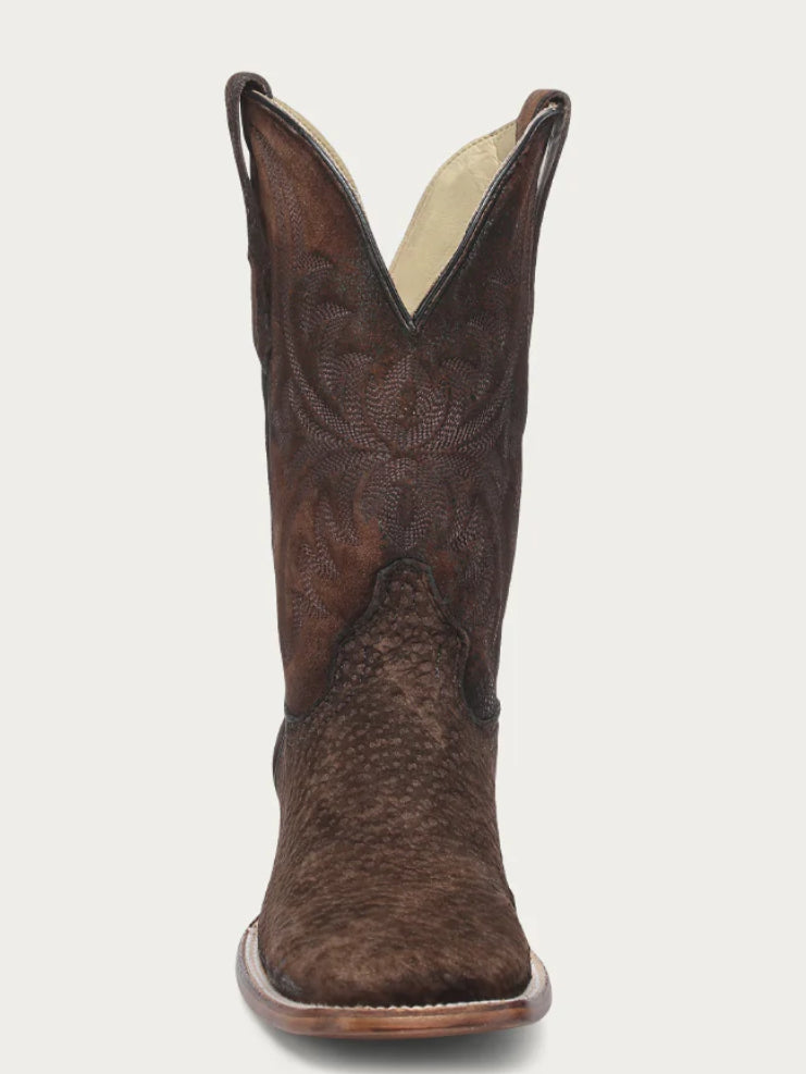Corral Carpincho Embroidery Wide Square Toe - A4966