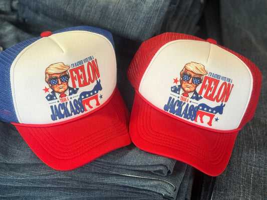 Trump trucker hats.