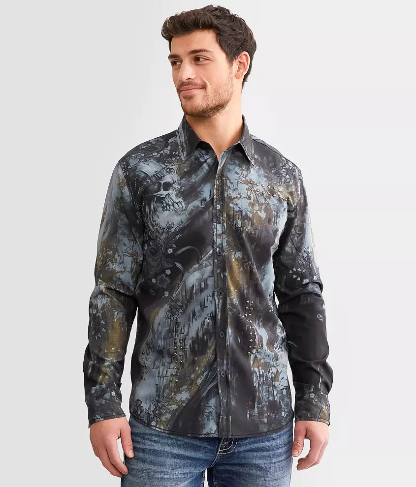 Affliction Tomahawk Woven Button Down