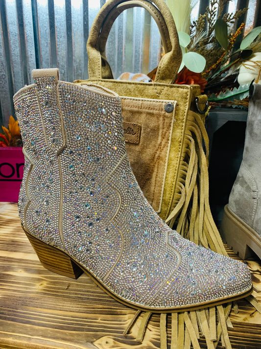 Corkys Front Row - clear rhinestones