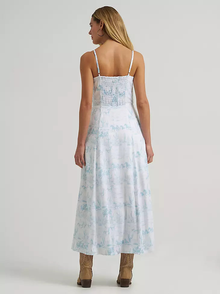Wrangler Western Tank Maxi Dress - country toile