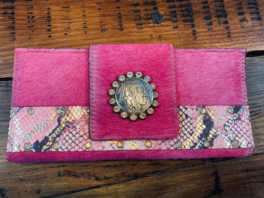 Keep it Gypsy wallet - pink python