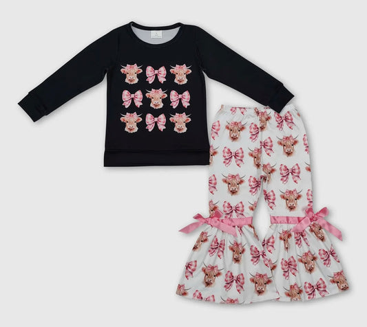 Highland Cow Coquette 2 pc set