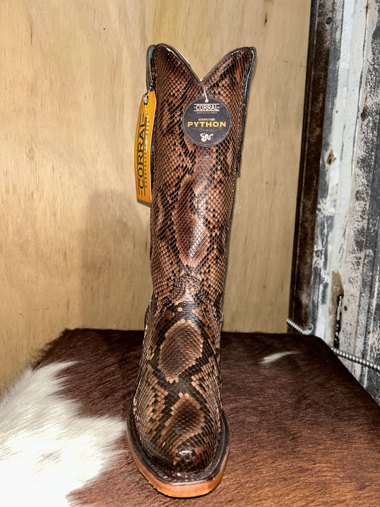 Corral brown Python boots