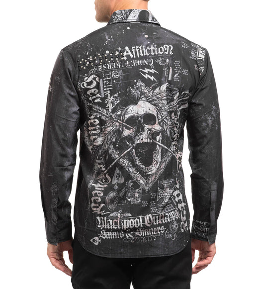 Affliction Brentwood Woven Button Down
