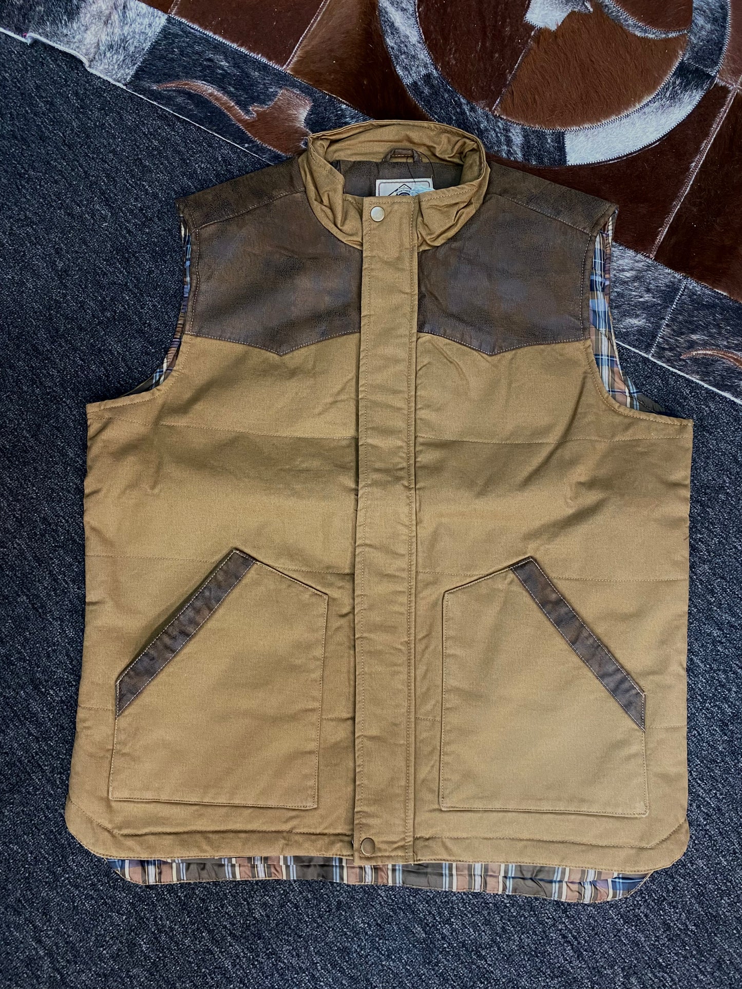 Scully Canvas with Leather Vest - Tan