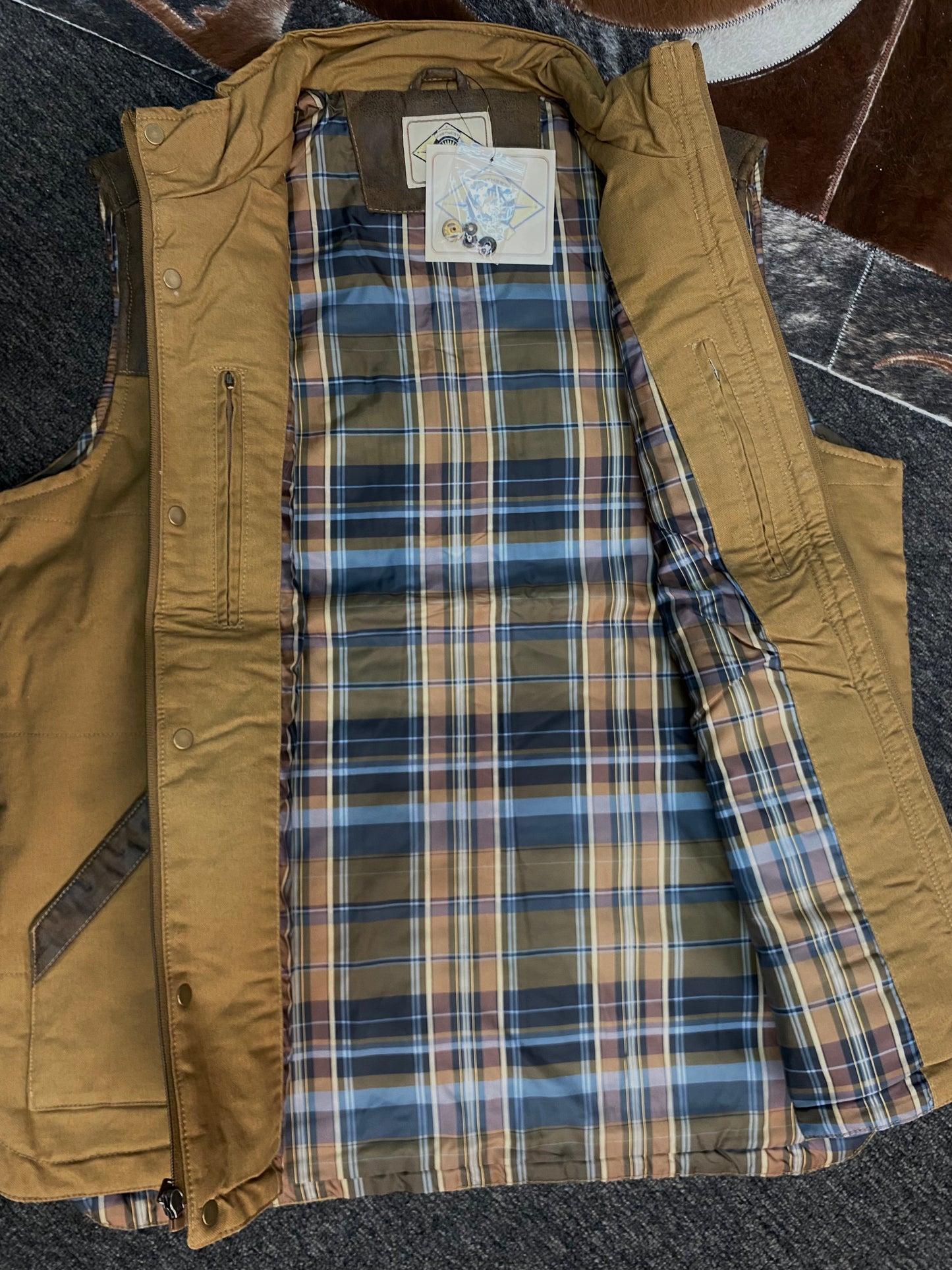 Scully Canvas with Leather Vest - Tan