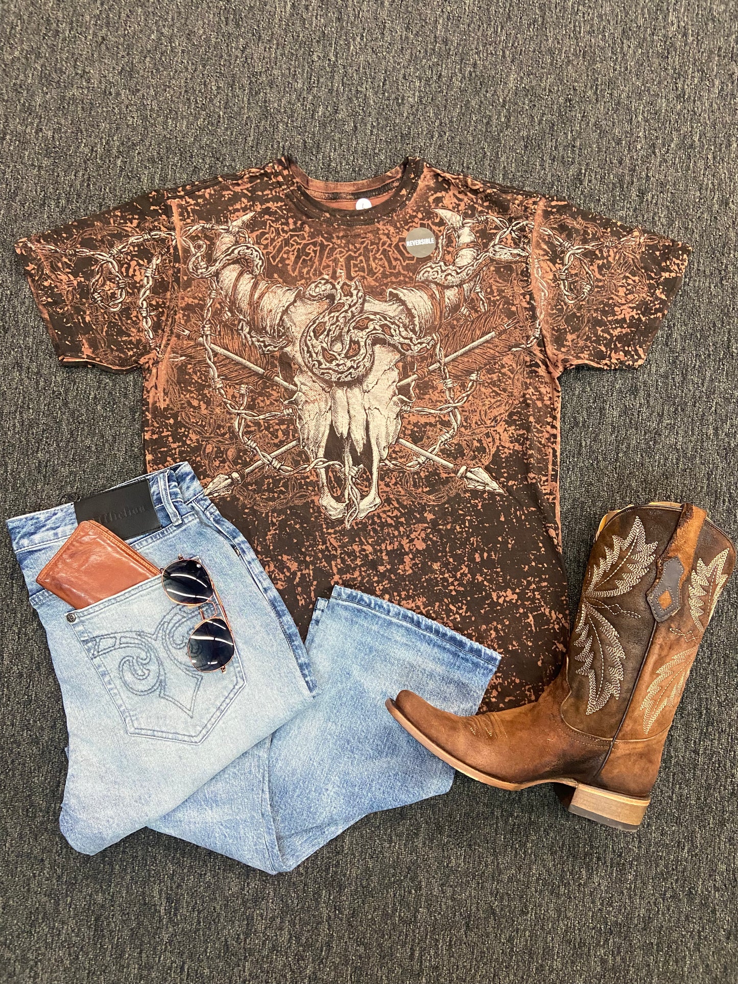 Affliction Slow Burn Reversible Tee