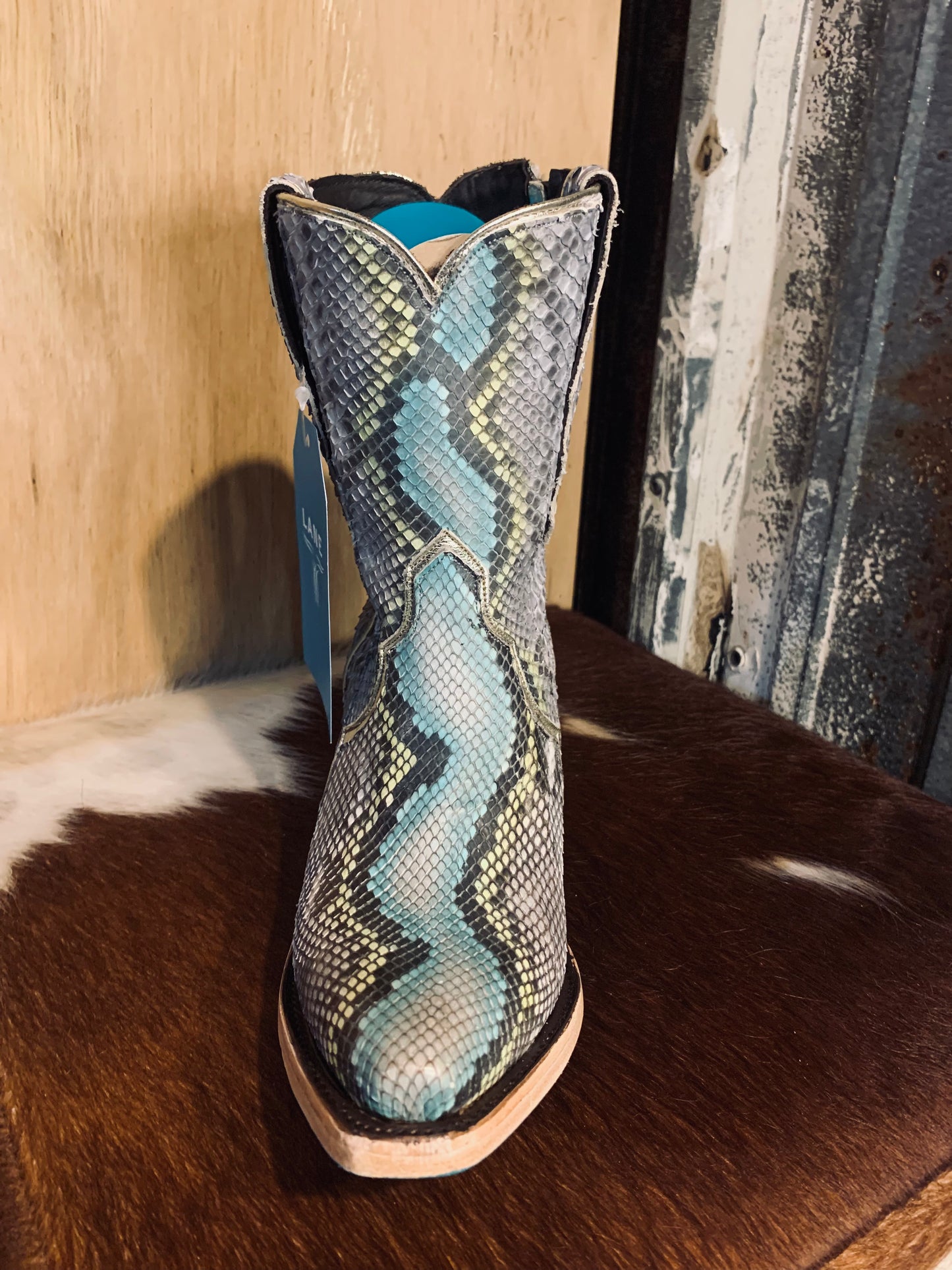 Lane Vickson bootie - blue watercolor