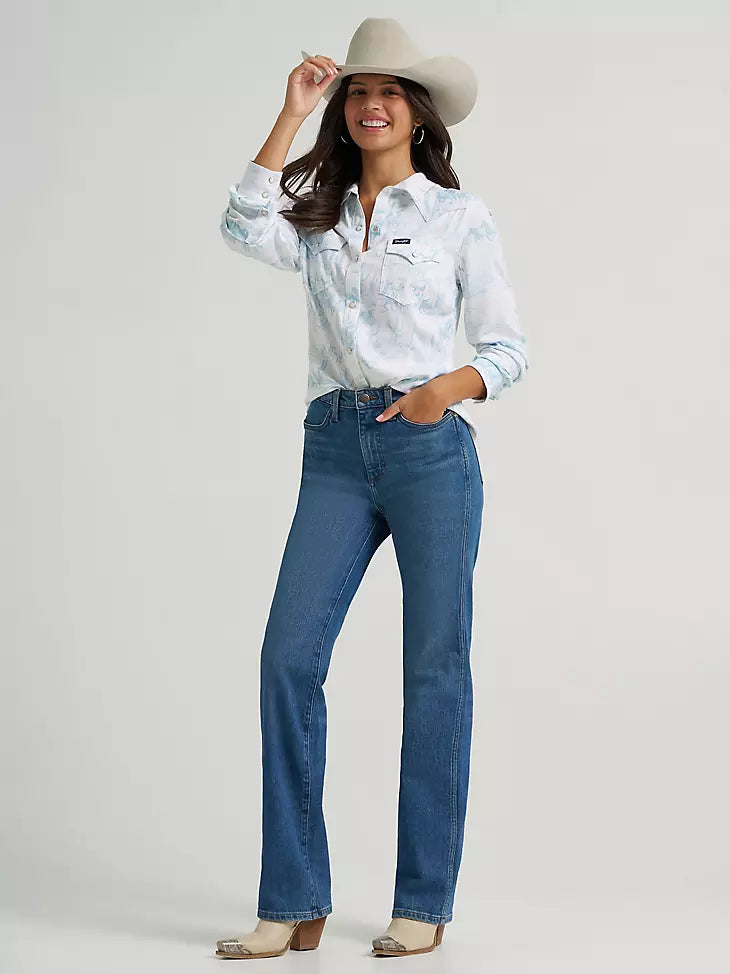 Wrangler Country Toile Western Slim Snap shirt