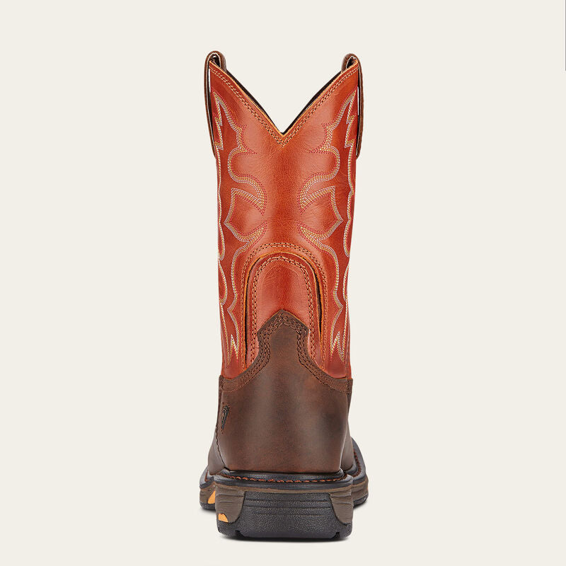 ARIAT WorkHog Wide Square Toe boot - dark earth/brick